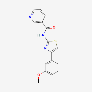 molecular formula C16H13N3O2S B4693079 N-[4-(3-methoxyphenyl)-1,3-thiazol-2-yl]nicotinamide 
