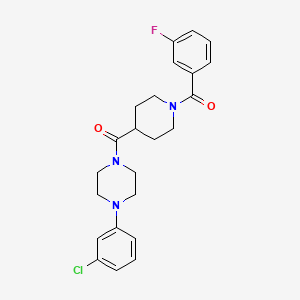 molecular formula C23H25ClFN3O2 B4693083 1-(3-chlorophenyl)-4-{[1-(3-fluorobenzoyl)-4-piperidinyl]carbonyl}piperazine 