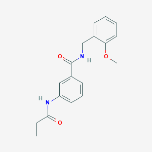 molecular formula C18H20N2O3 B4693088 N-(2-methoxybenzyl)-3-(propionylamino)benzamide 