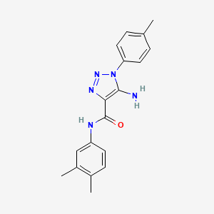 molecular formula C18H19N5O B4693095 5-amino-N-(3,4-dimethylphenyl)-1-(4-methylphenyl)-1H-1,2,3-triazole-4-carboxamide 