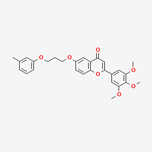 6-[3-(3-methylphenoxy)propoxy]-2-(3,4,5-trimethoxyphenyl)-4H-chromen-4-one