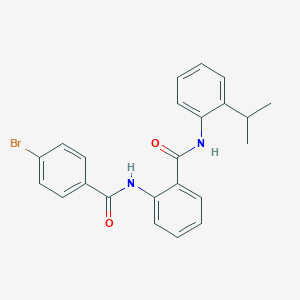 molecular formula C23H21BrN2O2 B4693111 2-[(4-bromobenzoyl)amino]-N-(2-isopropylphenyl)benzamide 