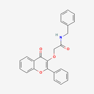molecular formula C24H19NO4 B4693124 N-benzyl-2-[(4-oxo-2-phenyl-4H-chromen-3-yl)oxy]acetamide 