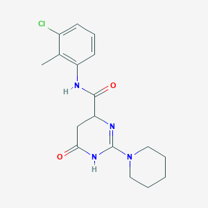 N-(3-chloro-2-methylphenyl)-6-oxo-2-(1-piperidinyl)-3,4,5,6-tetrahydro-4-pyrimidinecarboxamide