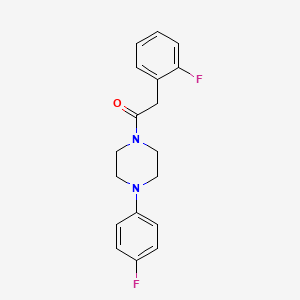 molecular formula C18H18F2N2O B4693142 1-(4-fluorophenyl)-4-[(2-fluorophenyl)acetyl]piperazine 