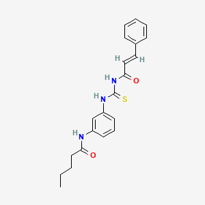 molecular formula C21H23N3O2S B4693144 N-({[3-(pentanoylamino)phenyl]amino}carbonothioyl)-3-phenylacrylamide 