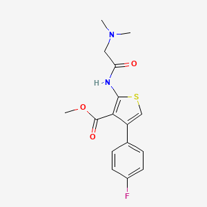 molecular formula C16H17FN2O3S B4693151 methyl 2-[(N,N-dimethylglycyl)amino]-4-(4-fluorophenyl)-3-thiophenecarboxylate 