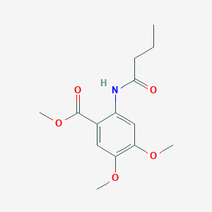 molecular formula C14H19NO5 B4693175 methyl 2-(butyrylamino)-4,5-dimethoxybenzoate 
