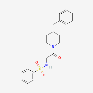 molecular formula C20H24N2O3S B4693211 N-[2-(4-Benzyl-piperidin-1-yl)-2-oxo-ethyl]-benzenesulfonamide 
