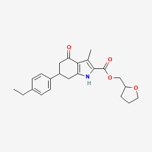 tetrahydro-2-furanylmethyl 6-(4-ethylphenyl)-3-methyl-4-oxo-4,5,6,7-tetrahydro-1H-indole-2-carboxylate