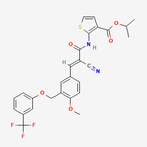 isopropyl 2-{[2-cyano-3-(4-methoxy-3-{[3-(trifluoromethyl)phenoxy]methyl}phenyl)acryloyl]amino}-3-thiophenecarboxylate