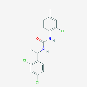 molecular formula C16H15Cl3N2O B4693246 N-(2-chloro-4-methylphenyl)-N'-[1-(2,4-dichlorophenyl)ethyl]urea 