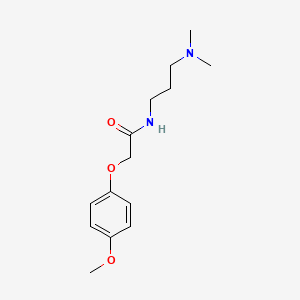 molecular formula C14H22N2O3 B4693253 N-[3-(dimethylamino)propyl]-2-(4-methoxyphenoxy)acetamide 