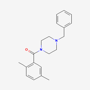 molecular formula C20H24N2O B4693262 1-benzyl-4-(2,5-dimethylbenzoyl)piperazine 