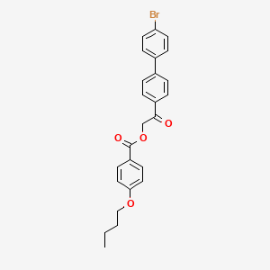 molecular formula C25H23BrO4 B4693264 2-(4'-bromo-4-biphenylyl)-2-oxoethyl 4-butoxybenzoate 