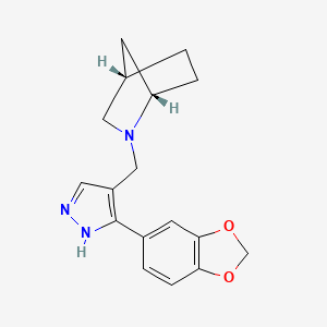 (1S*,4S*)-2-{[3-(1,3-benzodioxol-5-yl)-1H-pyrazol-4-yl]methyl}-2-azabicyclo[2.2.1]heptane