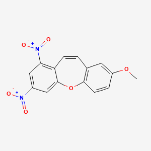 molecular formula C15H10N2O6 B4693288 8-methoxy-1,3-dinitrodibenzo[b,f]oxepine 