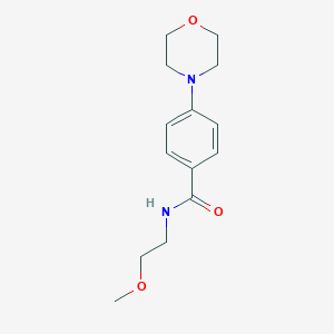 molecular formula C14H20N2O3 B4693294 N-(2-methoxyethyl)-4-(4-morpholinyl)benzamide 