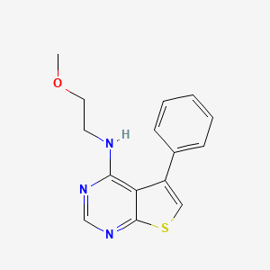 molecular formula C15H15N3OS B4693300 N-(2-methoxyethyl)-5-phenylthieno[2,3-d]pyrimidin-4-amine 
