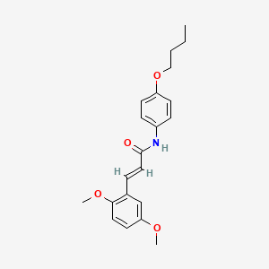molecular formula C21H25NO4 B4693319 N-(4-butoxyphenyl)-3-(2,5-dimethoxyphenyl)acrylamide 