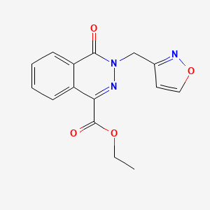 molecular formula C15H13N3O4 B4693325 ethyl 3-(3-isoxazolylmethyl)-4-oxo-3,4-dihydro-1-phthalazinecarboxylate 