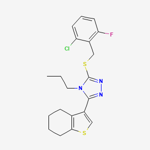 3-[(2-chloro-6-fluorobenzyl)thio]-4-propyl-5-(4,5,6,7-tetrahydro-1-benzothien-3-yl)-4H-1,2,4-triazole