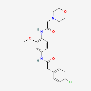 molecular formula C21H24ClN3O4 B4693341 2-(4-chlorophenyl)-N-{3-methoxy-4-[(4-morpholinylacetyl)amino]phenyl}acetamide 