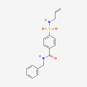molecular formula C17H18N2O3S B4693350 4-[(allylamino)sulfonyl]-N-benzylbenzamide 