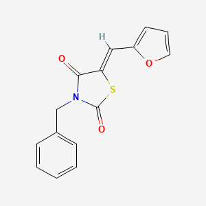 molecular formula C15H11NO3S B4693369 3-benzyl-5-(2-furylmethylene)-1,3-thiazolidine-2,4-dione 