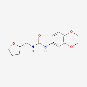 molecular formula C14H18N2O4 B4693440 N-(2,3-dihydro-1,4-benzodioxin-6-yl)-N'-(tetrahydro-2-furanylmethyl)urea 