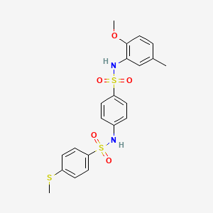 molecular formula C21H22N2O5S3 B4693462 N-(4-{[(2-methoxy-5-methylphenyl)amino]sulfonyl}phenyl)-4-(methylthio)benzenesulfonamide 