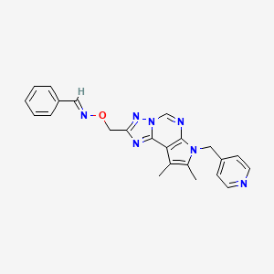 benzaldehyde O-{[8,9-dimethyl-7-(4-pyridinylmethyl)-7H-pyrrolo[3,2-e][1,2,4]triazolo[1,5-c]pyrimidin-2-yl]methyl}oxime