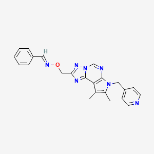 molecular formula C23H21N7O B4693464 benzaldehyde O-{[8,9-dimethyl-7-(4-pyridinylmethyl)-7H-pyrrolo[3,2-e][1,2,4]triazolo[1,5-c]pyrimidin-2-yl]methyl}oxime 