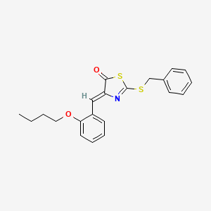 molecular formula C21H21NO2S2 B4693485 2-(benzylthio)-4-(2-butoxybenzylidene)-1,3-thiazol-5(4H)-one 