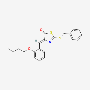 2-(benzylthio)-4-(2-butoxybenzylidene)-1,3-thiazol-5(4H)-one