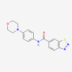 molecular formula C17H16N4O2S B4693491 N-[4-(4-morpholinyl)phenyl]-1,2,3-benzothiadiazole-6-carboxamide 