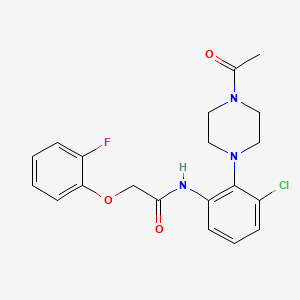 molecular formula C20H21ClFN3O3 B4693513 N-[2-(4-acetyl-1-piperazinyl)-3-chlorophenyl]-2-(2-fluorophenoxy)acetamide 