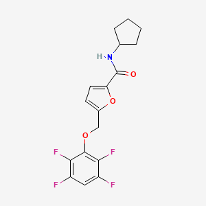 N-cyclopentyl-5-[(2,3,5,6-tetrafluorophenoxy)methyl]-2-furamide