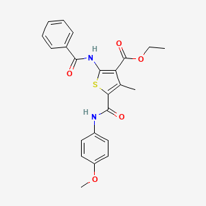 molecular formula C23H22N2O5S B4693552 ethyl 2-(benzoylamino)-5-{[(4-methoxyphenyl)amino]carbonyl}-4-methyl-3-thiophenecarboxylate 