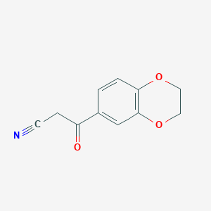 molecular formula C11H9NO3 B4693555 3-(2,3-dihydro-1,4-benzodioxin-6-yl)-3-oxopropanenitrile 
