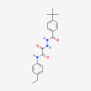 molecular formula C21H25N3O3 B4693565 2-[2-(4-tert-butylbenzoyl)hydrazino]-N-(4-ethylphenyl)-2-oxoacetamide 