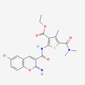 molecular formula C21H20BrN3O5S B4693587 ethyl 2-{[(6-bromo-2-imino-2H-chromen-3-yl)carbonyl]amino}-5-[(dimethylamino)carbonyl]-4-methyl-3-thiophenecarboxylate 
