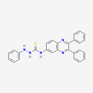 molecular formula C27H21N5S B4693593 N-(2,3-diphenyl-6-quinoxalinyl)-2-phenylhydrazinecarbothioamide 