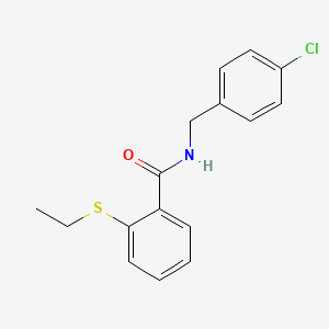 molecular formula C16H16ClNOS B4693599 N-(4-chlorobenzyl)-2-(ethylthio)benzamide 