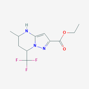 molecular formula C11H14F3N3O2 B469366 Ethyl 5-methyl-7-(trifluoromethyl)-4,5,6,7-tetrahydropyrazolo[1,5-a]pyrimidine-2-carboxylate CAS No. 712319-10-3