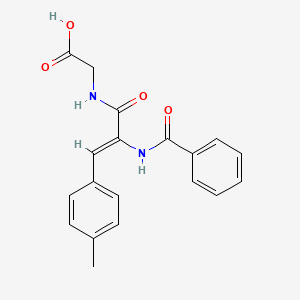 molecular formula C19H18N2O4 B4693685 N-[2-(benzoylamino)-3-(4-methylphenyl)acryloyl]glycine 