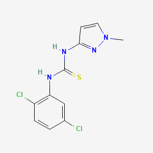 molecular formula C11H10Cl2N4S B4693728 N-(2,5-dichlorophenyl)-N'-(1-methyl-1H-pyrazol-3-yl)thiourea 