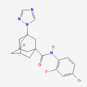 N-(4-bromo-2-fluorophenyl)-3-(1H-1,2,4-triazol-1-yl)-1-adamantanecarboxamide