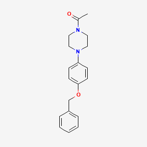 molecular formula C19H22N2O2 B4693773 1-acetyl-4-[4-(benzyloxy)phenyl]piperazine 