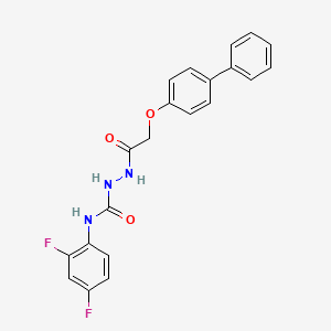 molecular formula C21H17F2N3O3 B4693782 2-[(4-biphenylyloxy)acetyl]-N-(2,4-difluorophenyl)hydrazinecarboxamide 